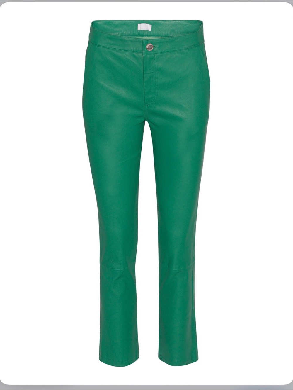 Day birger et mikkelsen Green straight-Leg genuine leather Women's pants